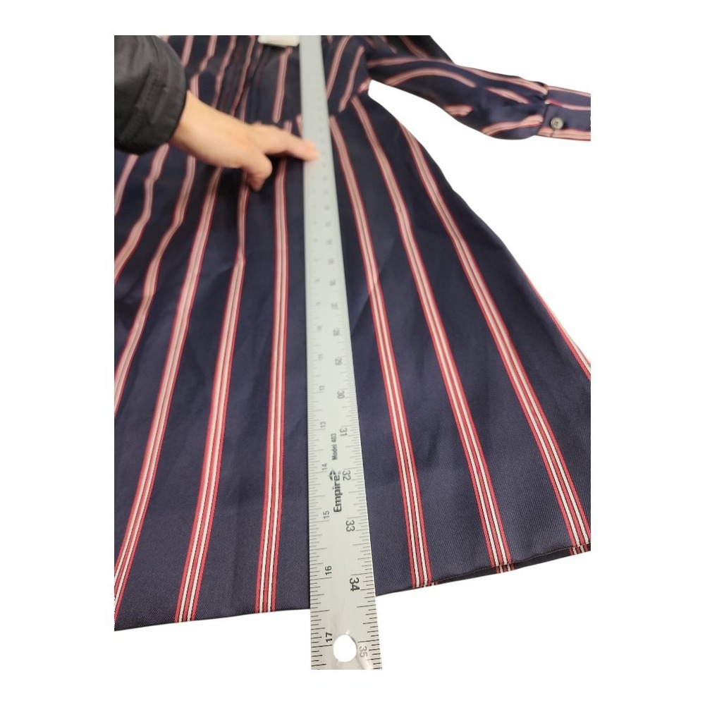NWT Sandro Paris Striped Dress Women Size 36 Navy Blue French Chic Professional - Picture 6 of 13